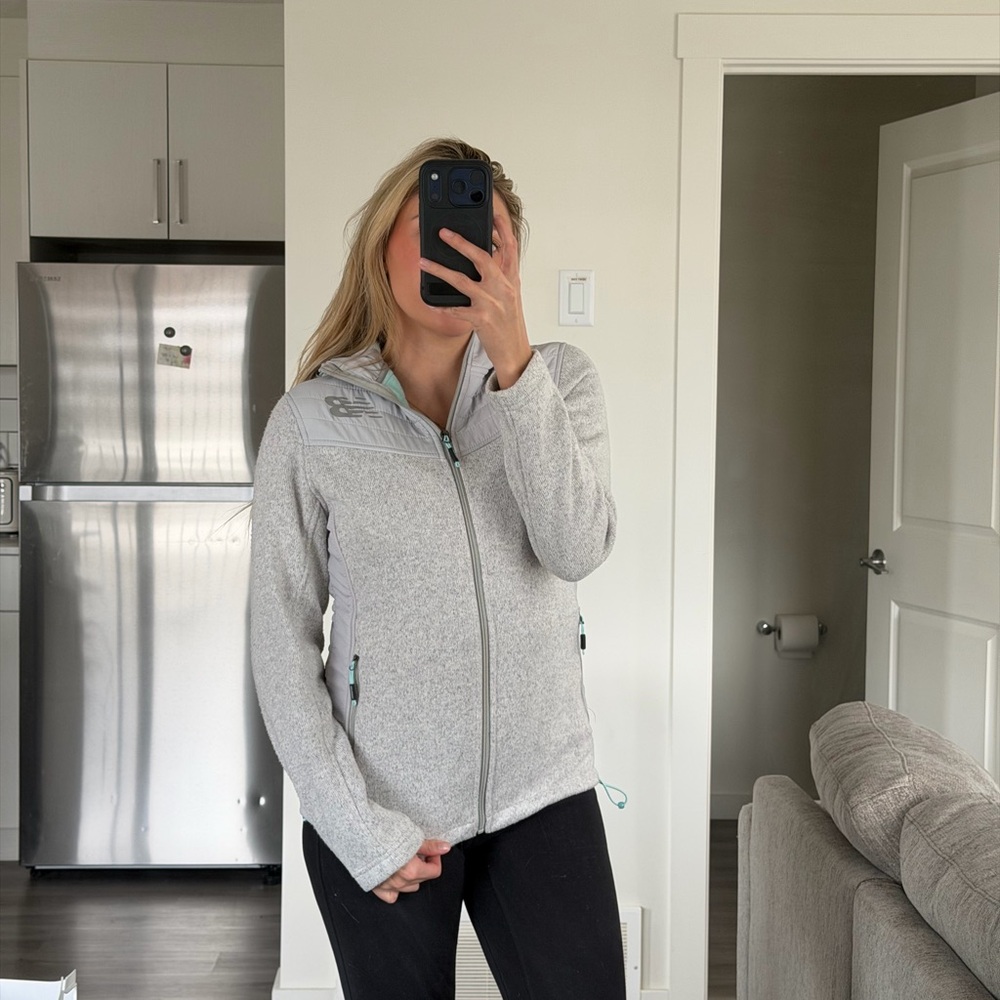 New Balance Heather Gray Full-Zip Hoodie
